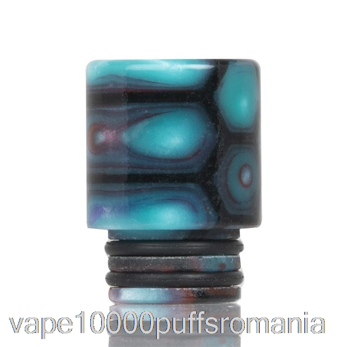 Vape Romania 510 Tall Snakeskin Resin Drip Tip Albastru